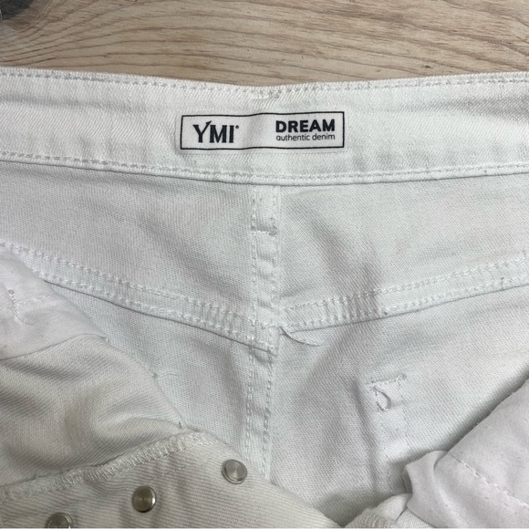 YMI Dream High Rise Button Fly Denim Shorts - Picture 13 of 16